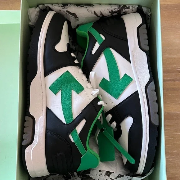 Off-White Black and Green Sneakers - Picture 2 of 11